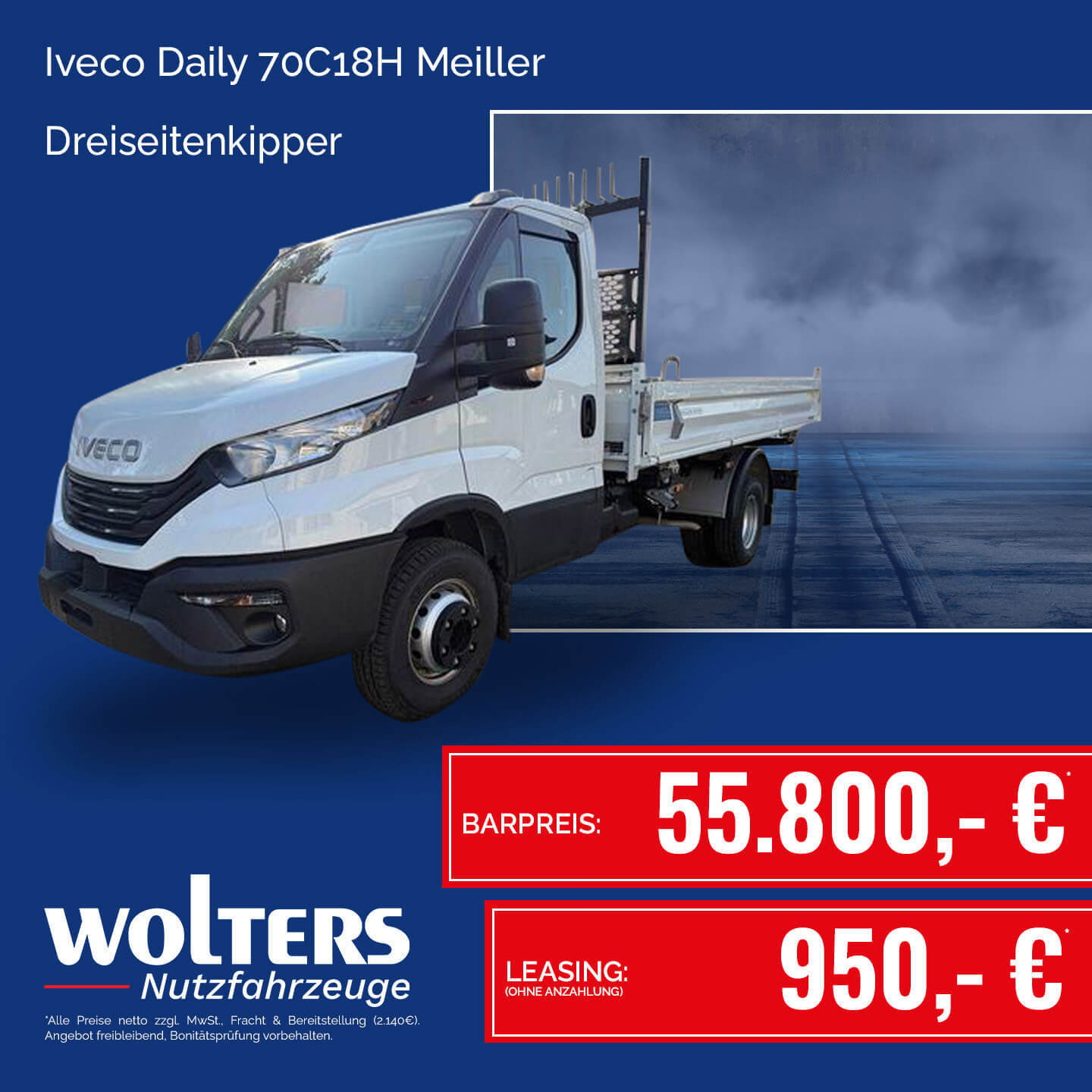 Iveco Daily 70C18H Meiller Dreiseitenkipper Iveco Daily 70C18H Meiller Dreiseitenkipper